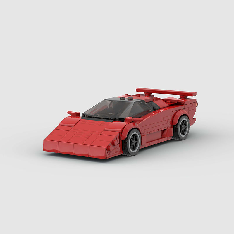 Lamborghini Countach Classic Red Custom Car MOC2