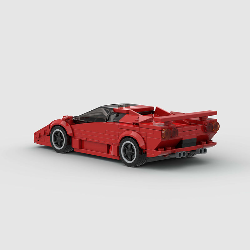 Lamborghini Countach Classic Red Custom Car MOC4