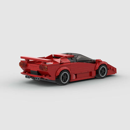 Lamborghini Countach Classic Red Custom Car MOC6