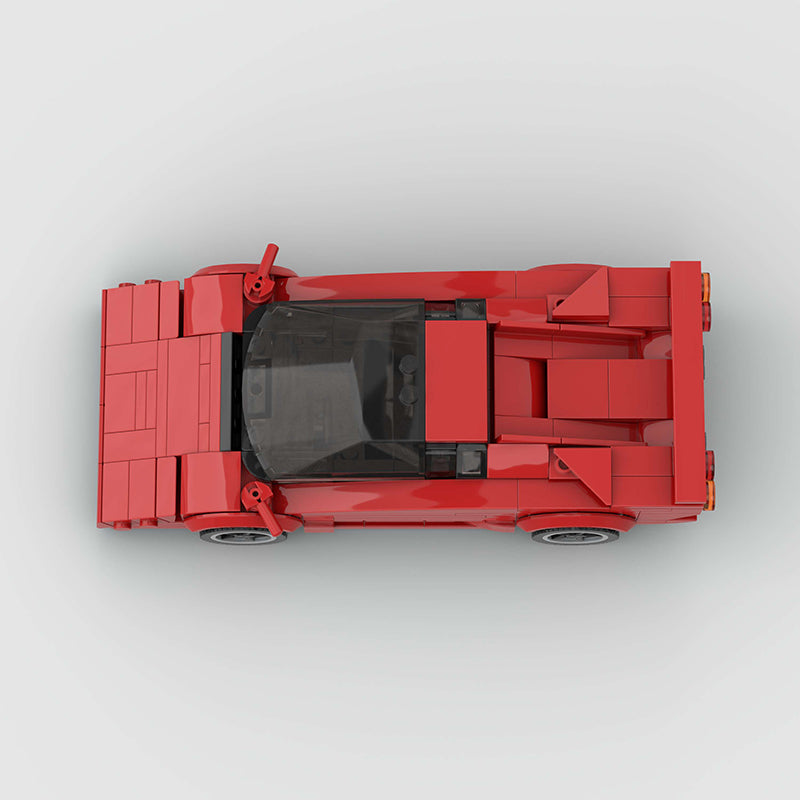 Lamborghini Countach Classic Red Custom Car MOC8