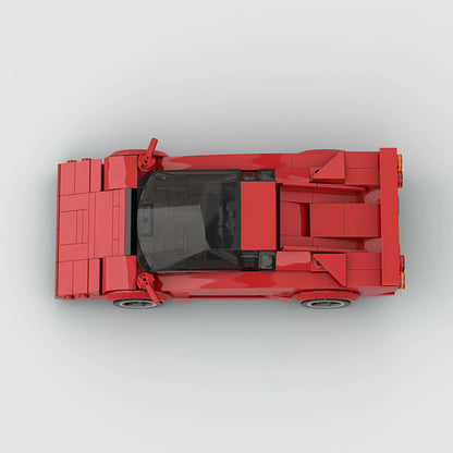 Lamborghini Countach Classic Red Custom Car MOC8