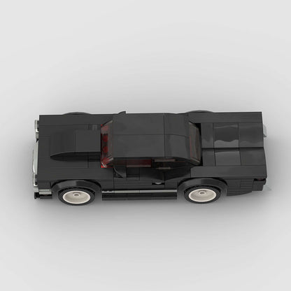 Vintage Black Muscle Car Custom Car MOC4