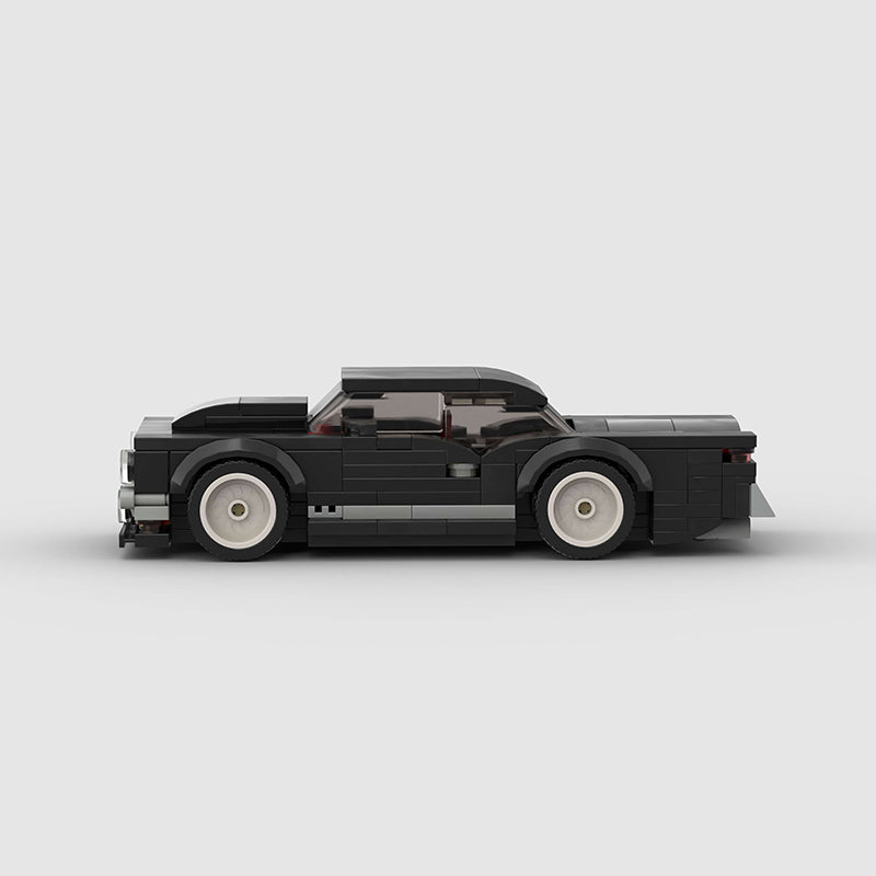 Vintage Black Muscle Car Custom Car MOC3