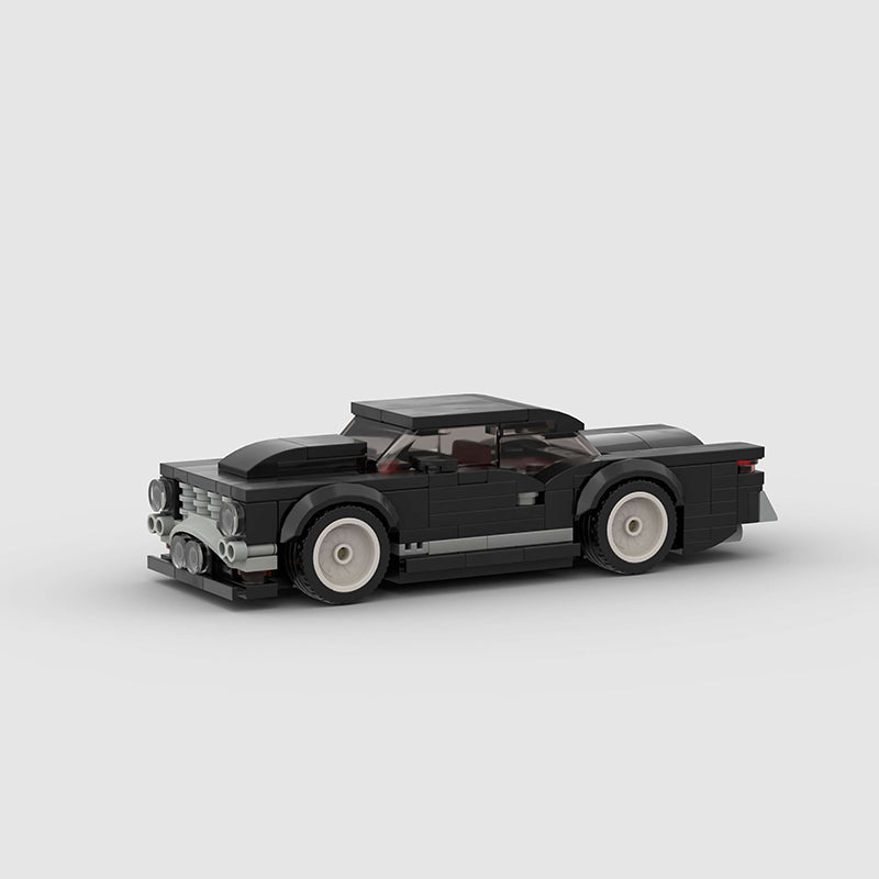 Vintage Black Muscle Car Custom Car MOC2