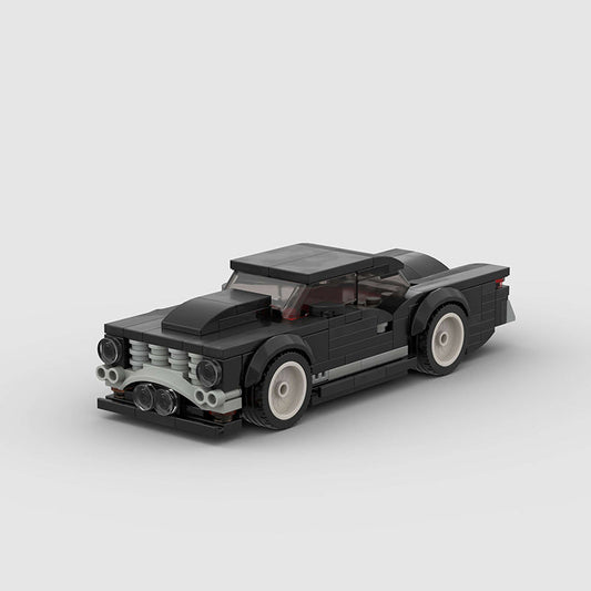 Vintage Black Muscle Car Custom Car MOC1