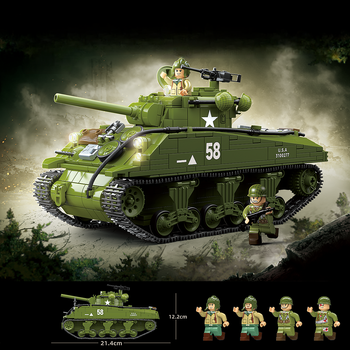 WW2 United States M4A3 Sherman Medium Tank1