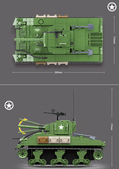 WW2 M4A1 USA Sherman Tank3