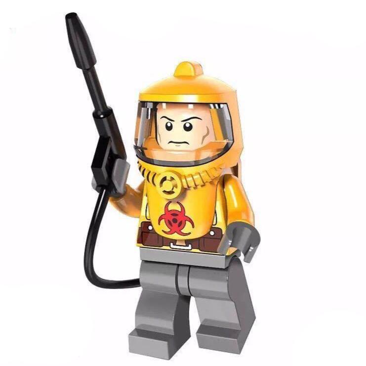 Hazmat Guy Orange custom Collectable Series Minifigure2