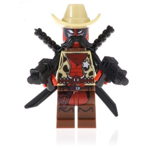 Sheriff Deadpool Custom Marvel Superhero Minifigure1