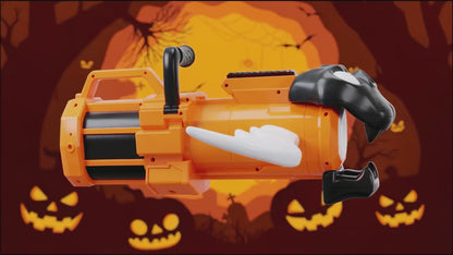 Halloween Light Up Foam Dart Blaster Gun with Sound Effects, Electric Motorized Toy Blaster for Kids, LED Skull Launcher with Soft Foam Darts, Halloween Costume Party Prop, Gifts for Boys Girls Ages 8+