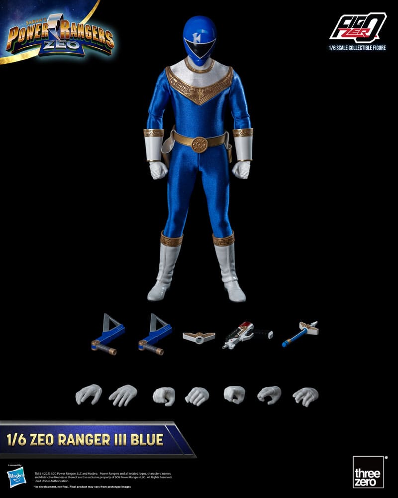 Power Rangers Zeo FigZero Action Figure 1/6 Ranger III Blue 30cm2