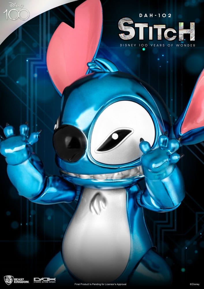 Disney 100 Years of Wonder Dynamic 8ction Heroes Action Figure 1/9 Stitch (Lilo & Stitch) 16cm5