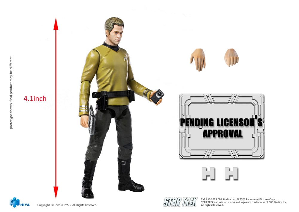 Star Trek Exquisite Mini Action Figure 1/18 Star Trek 2009 Kirk 10cm11