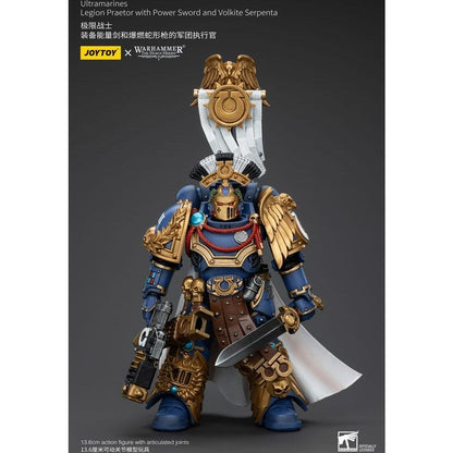 Warhammer The Horus Heresy Action Figure 1/18 Ultramarines Legion Praetor with Power Sword and Volkite Serpenta 20cm2