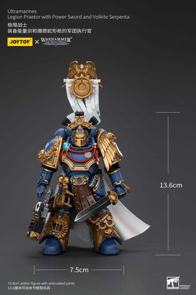 Warhammer The Horus Heresy Action Figure 1/18 Ultramarines Legion Praetor with Power Sword and Volkite Serpenta 20cm16