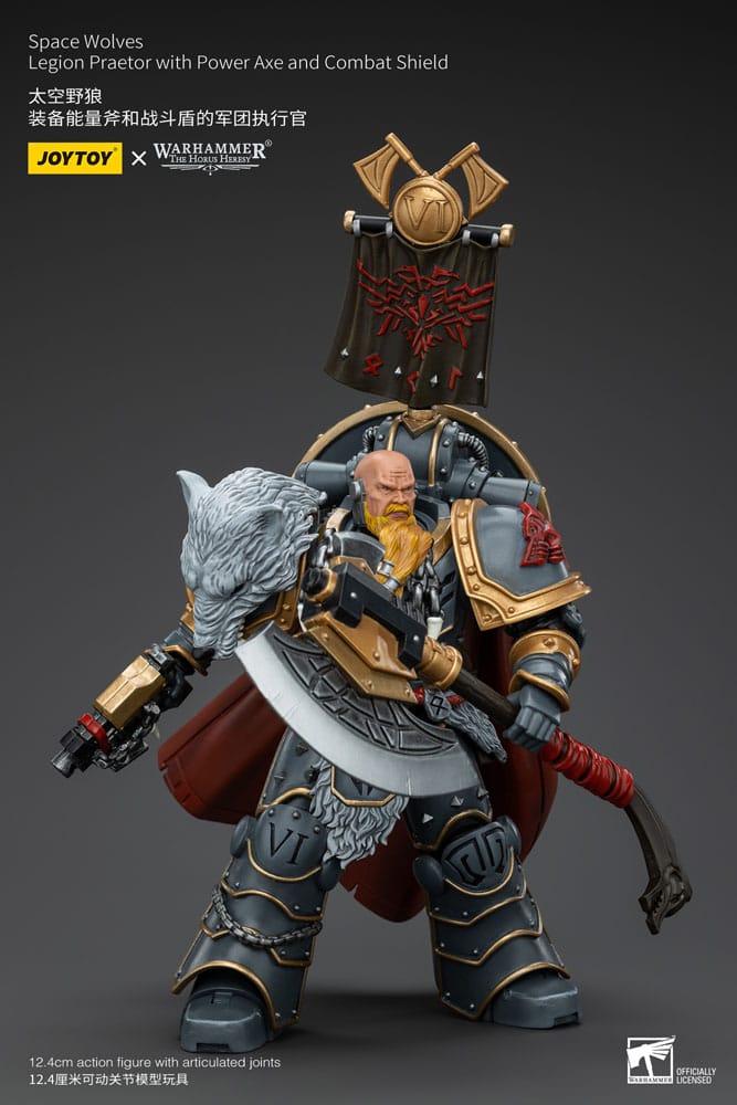 Warhammer The Horus Heresy Action Figure 1/18 Space Wolves Legion Praetor with Power Axe and Combat Shield 12cm8
