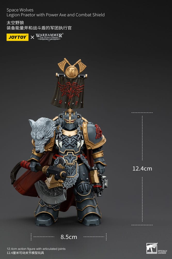 Warhammer The Horus Heresy Action Figure 1/18 Space Wolves Legion Praetor with Power Axe and Combat Shield 12cm10