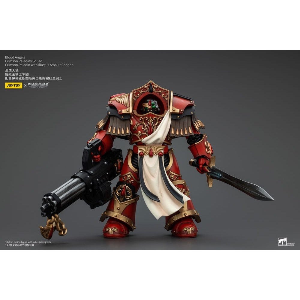 Warhammer The Horus Heresy Action Figure 1/18 Blood Angels Crimson Paladins Squad Crimson Paladin with Iliastus Assault Cannon 14cm1