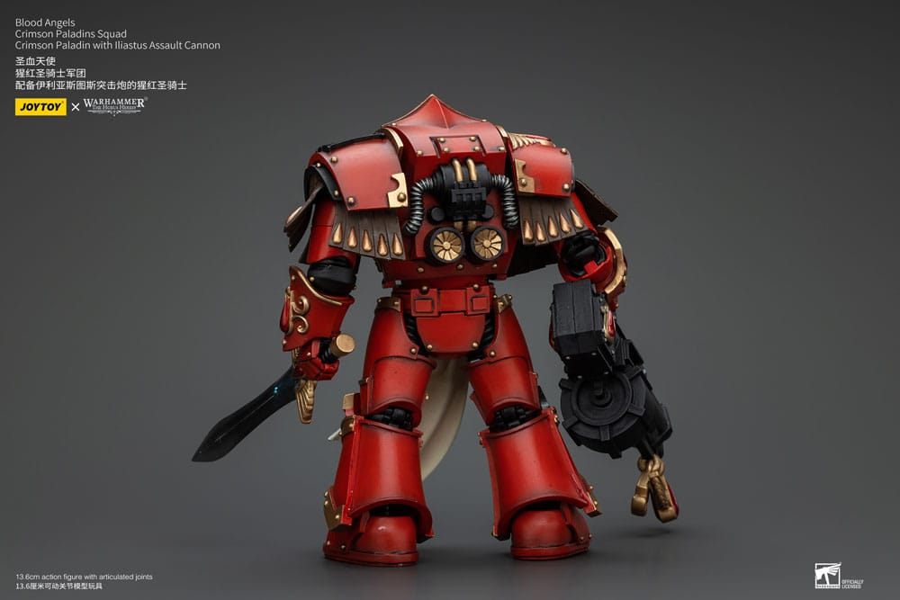 Warhammer The Horus Heresy Action Figure 1/18 Blood Angels Crimson Paladins Squad Crimson Paladin with Iliastus Assault Cannon 14cm4