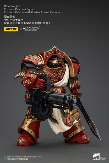 Warhammer The Horus Heresy Action Figure 1/18 Blood Angels Crimson Paladins Squad Crimson Paladin with Iliastus Assault Cannon 14cm6