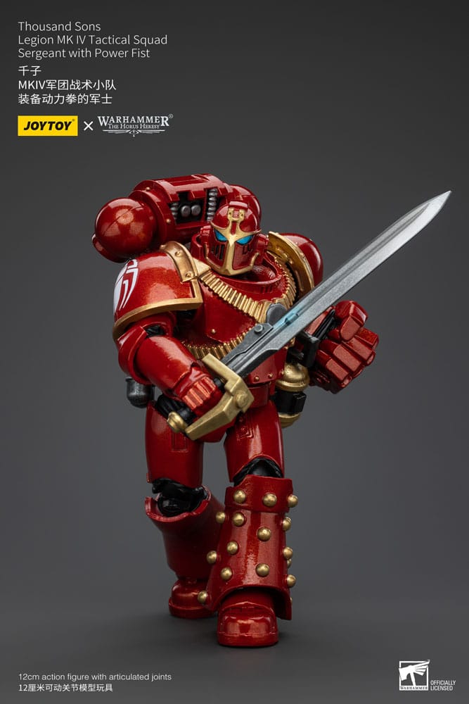 Warhammer The Horus Heresy Action Figure 1/18 Thousand Sons Legion MK IV Tactical Squad Sergeant with Power Fist 12cm5