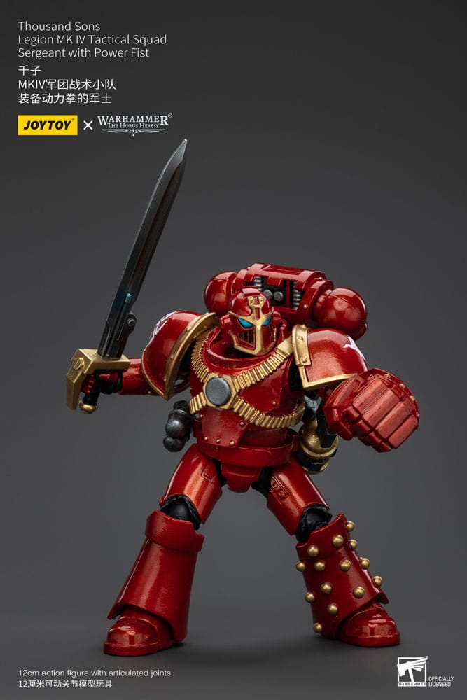 Warhammer The Horus Heresy Action Figure 1/18 Thousand Sons Legion MK IV Tactical Squad Sergeant with Power Fist 12cm6