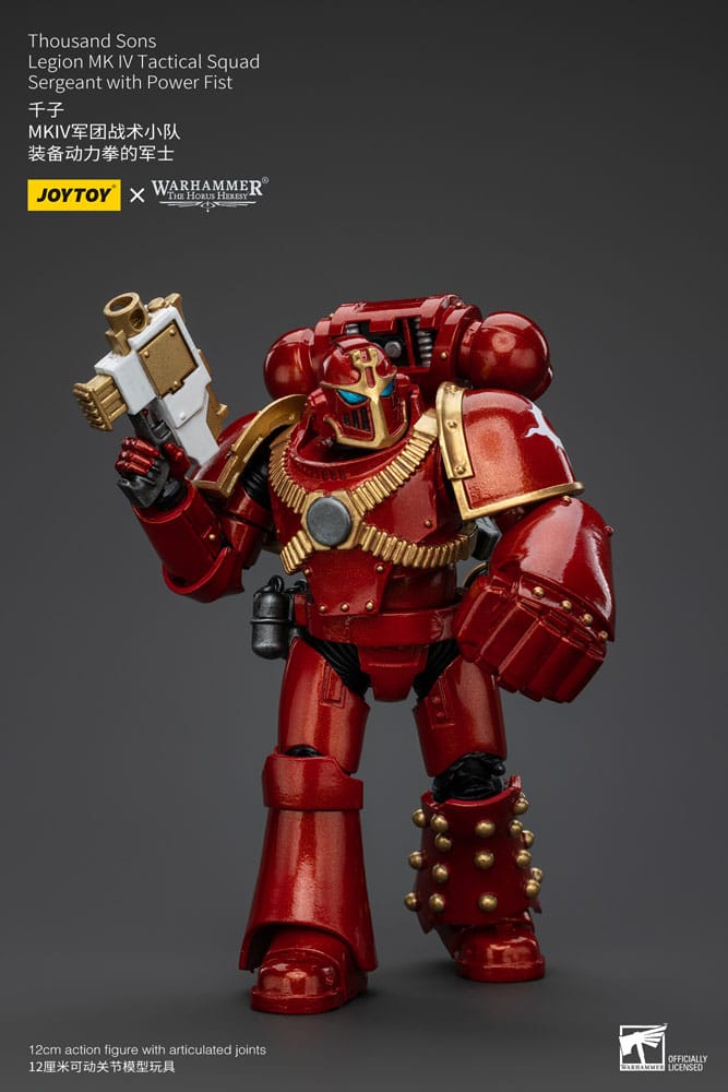 Warhammer The Horus Heresy Action Figure 1/18 Thousand Sons Legion MK IV Tactical Squad Sergeant with Power Fist 12cm7