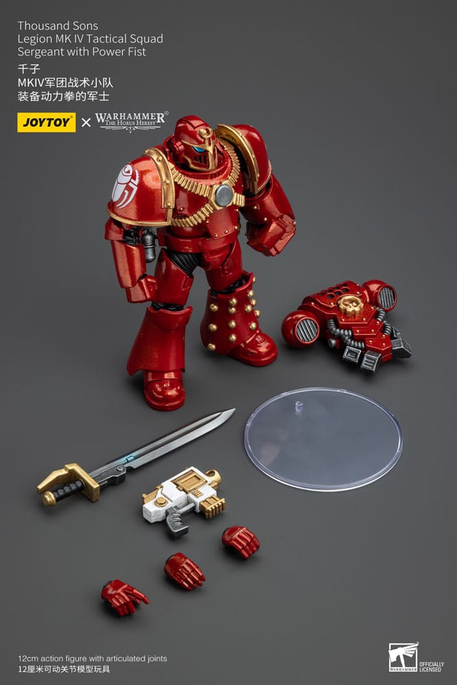 Warhammer The Horus Heresy Action Figure 1/18 Thousand Sons Legion MK IV Tactical Squad Sergeant with Power Fist 12cm8