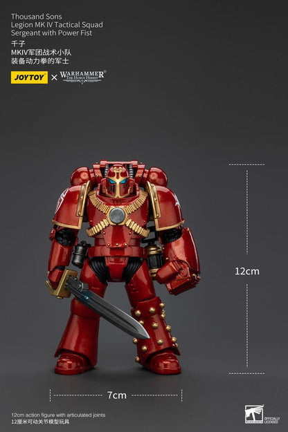 Warhammer The Horus Heresy Action Figure 1/18 Thousand Sons Legion MK IV Tactical Squad Sergeant with Power Fist 12cm9
