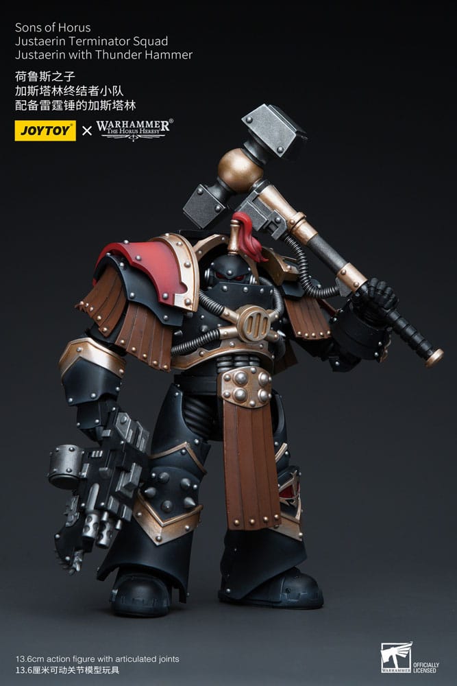 Warhammer The Horus Heresy Action Figure 1/18 Sons of Horus Justaerin Terminator Squad Justaerin with Thunder Hammer 12cm2