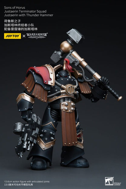 Warhammer The Horus Heresy Action Figure 1/18 Sons of Horus Justaerin Terminator Squad Justaerin with Thunder Hammer 12cm2